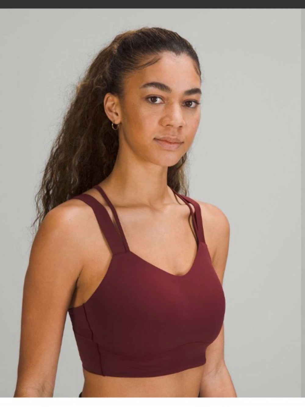 lululemon athletica Burgundy Strappy Longline Sports Bra - Picture 7 of 7